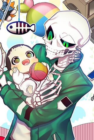 İskelet Kedi Babası Oluyor - Slice Of Life webtoon kapak